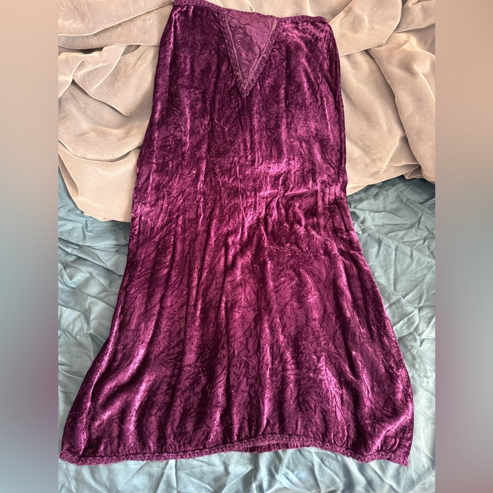 Elegant Velvet Purple Skirt